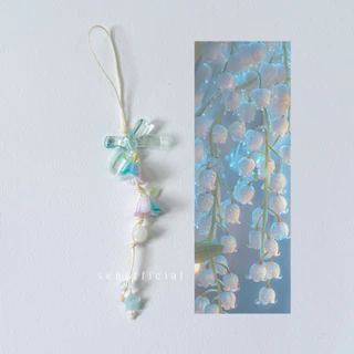 Sebofficial | florals phone charm | สายคล้องโทรศัพท์เชือกเทียนถัก ที่ห้อยมือถือ เชือกถัก ออกแบบตามโทนสีรูปภาพ