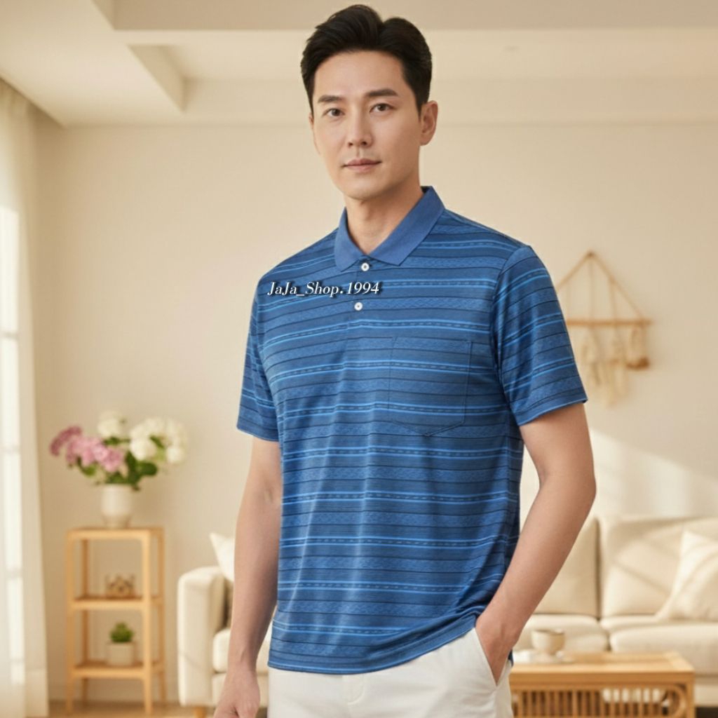 เสื้อโปโลผ้าพิมพ์ลาย เนื้อผ้าอย่างดี งานตัดเย็บอย่างดี มีกระเป๋าเสื้อใช้งานได้จริงลายสวยใส่แล้วเท่ดูดี - รูปที่ 2