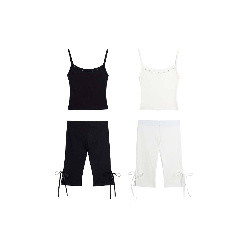 Letters To Her / Spaghetti Top ( เสื้อสายเดี่ยว ) & Capri Leggings ( กางเกงเลคกิ้ง )