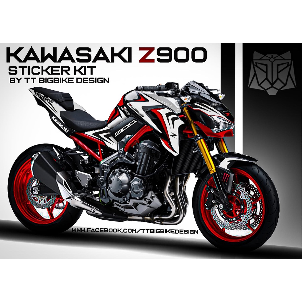 TT BIGBIKE DESIGN ชุดสติ๊กเกอร์แต่งลายรถ สำหรับ Z900 (2017-2019) ลาย TT SPORT DEMON