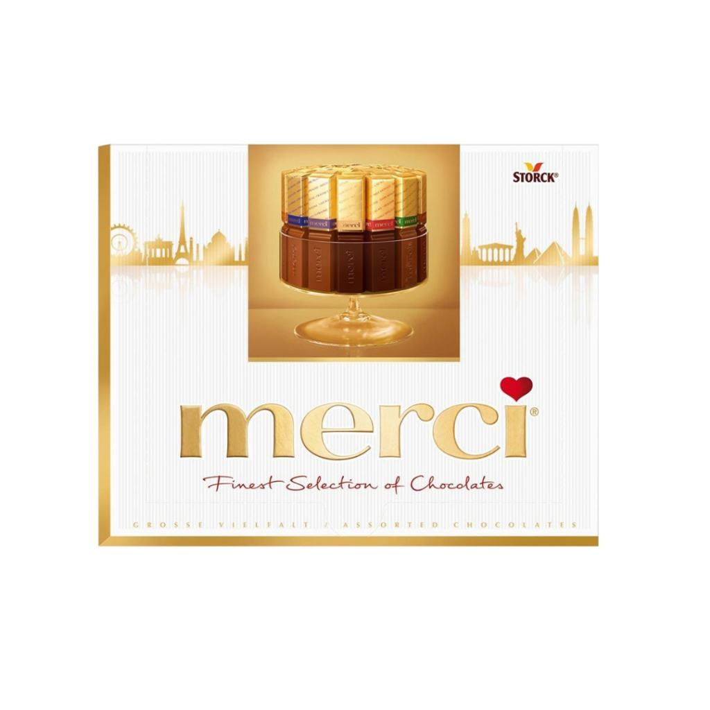 ช็อกโกแลต Merci Gold 250 กรัม สินค้าจากประเทศเยอรมนี BBF.31/03/26