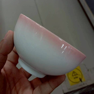 ถ้วยน้ำจิ้ม 3.5 นิ้ว ถ้วยเล็ก สีชมพูทูโทน ถ้วยเซรามิก ชามราค…