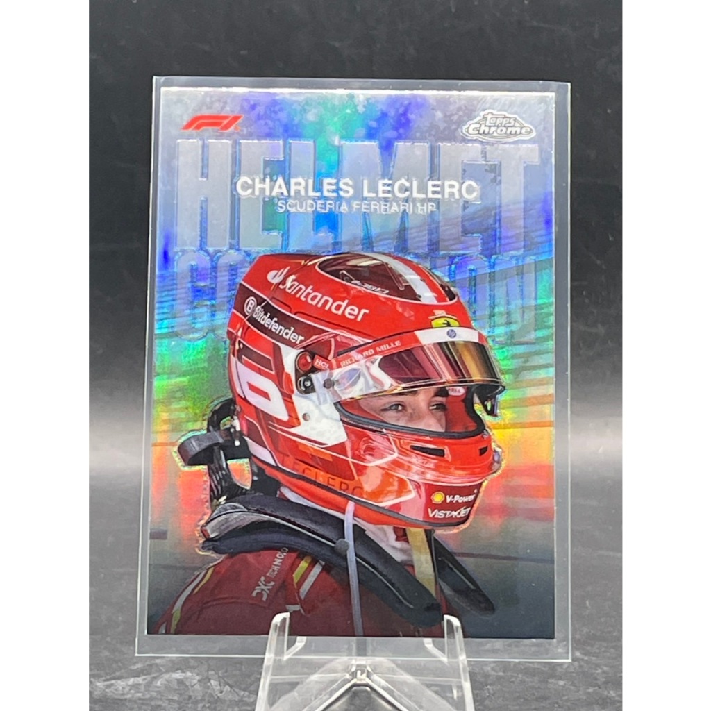 **🔥 RAW MINT RELIC: Charles Leclerc 2024 Topps Chrome F1 Helmet Commemorative Card #HC-3**