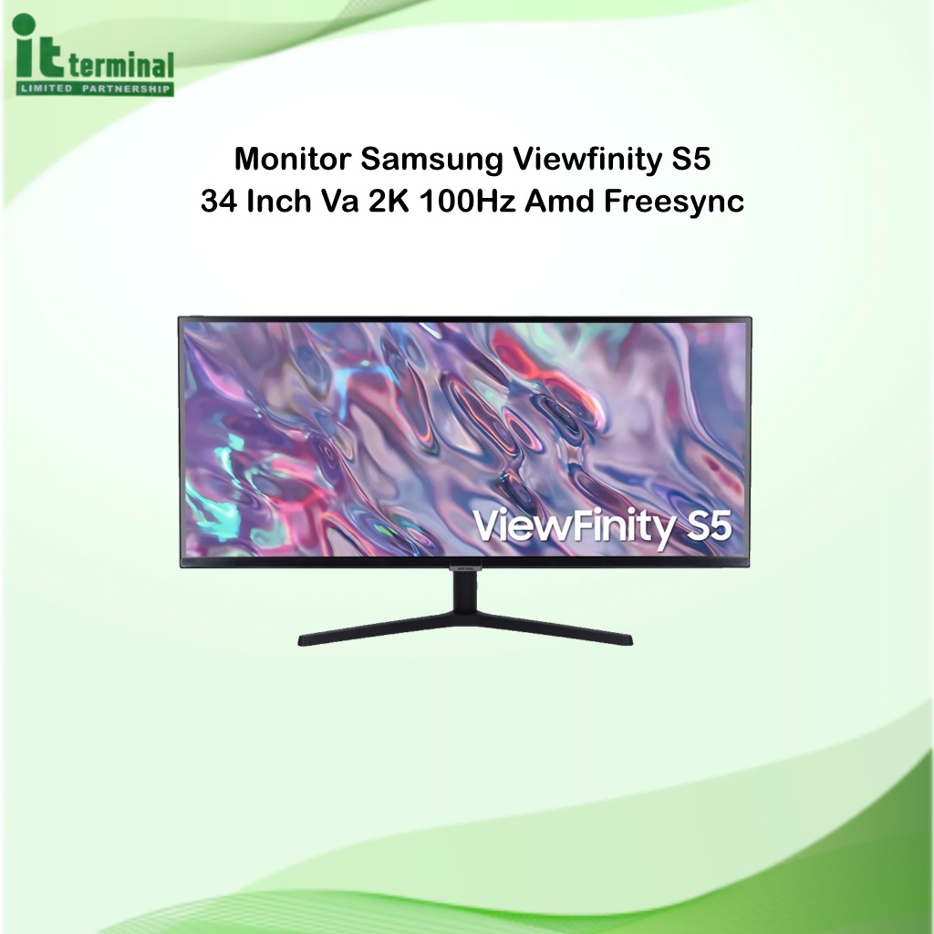 Monitor (จอมอนิเตอร์) Samsung Viewfinity S5 - 34 Inch Va 2K 100Hz Amd Freesync