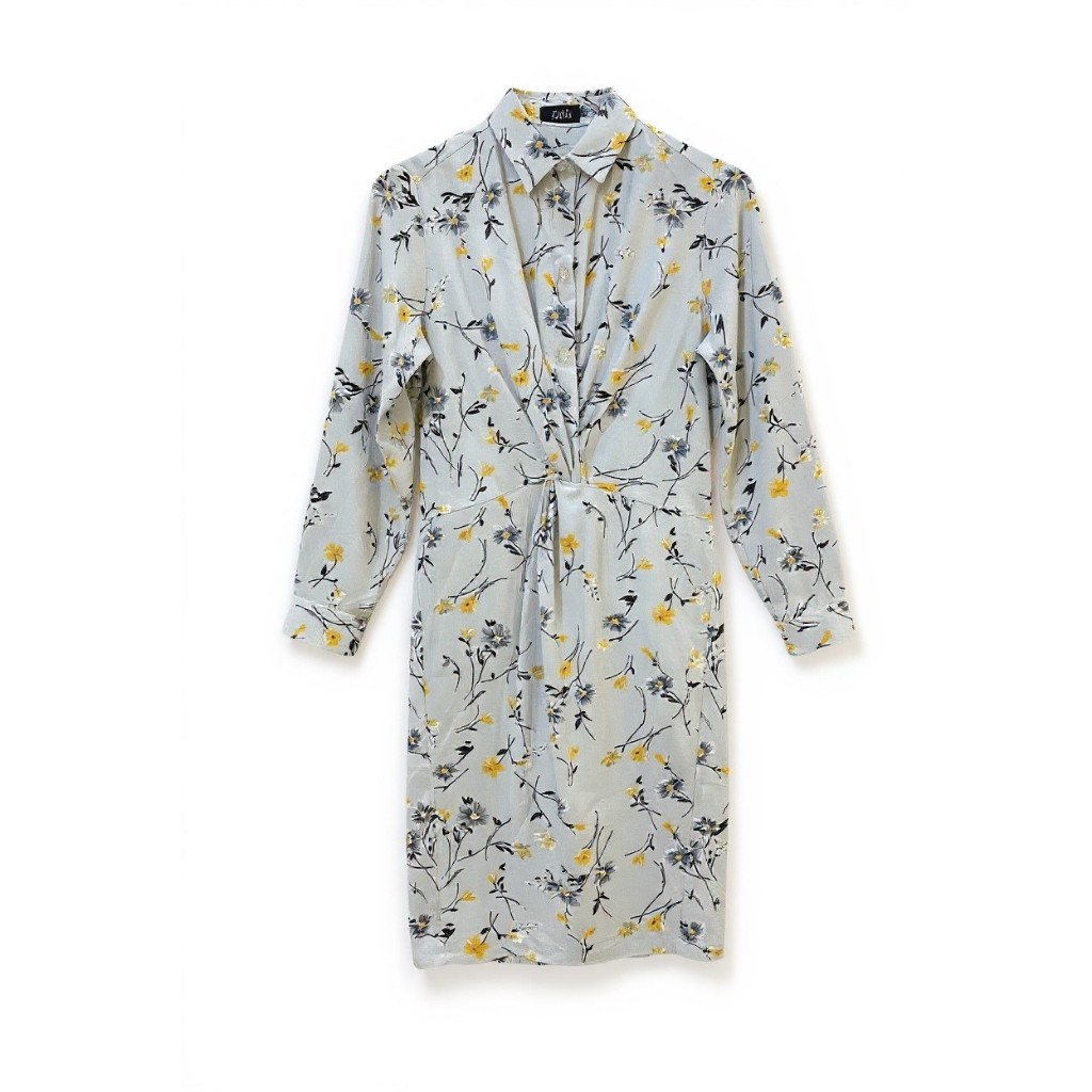 Odile  Shirt Dress A17DR03BL ( สีน้ำเงิน )