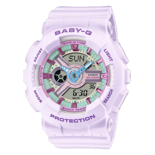 Baby-G นาฬิกาข้อมือผู้หญิง สายเรซิ่น รุ่น BA-110,BA-110XPM,BA-110XPM-6A