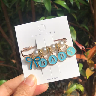 💜B40H เข็มกลัด ขนาด 5.5 ซม. ติดเสื้อผ้า กระเป๋า ผ้าคลุม ฮิญาบ ปรับเอวกางเกง สัญลักษณ์คนท้อง พร้อมส่ง