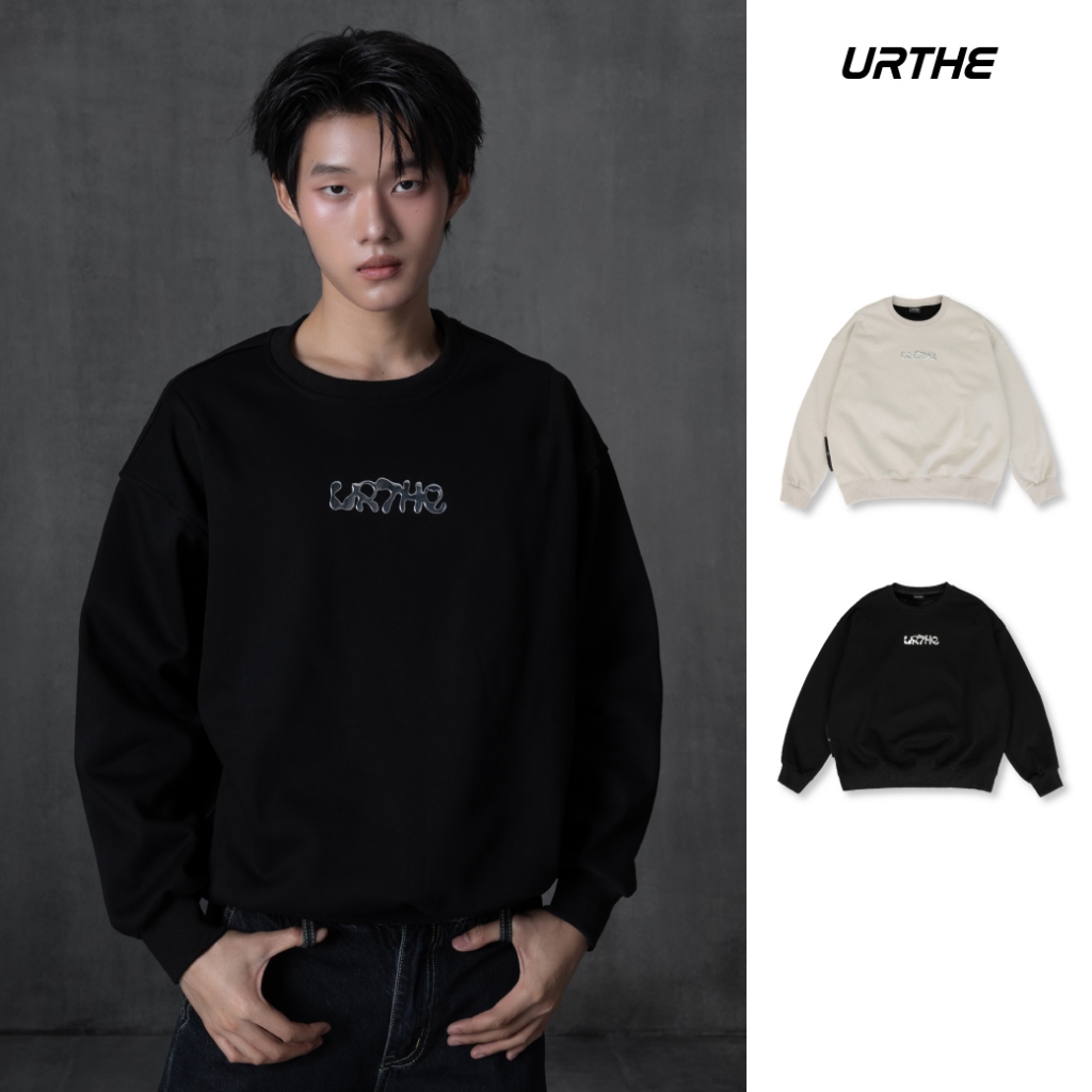 URTHE - เสื้อสเวตเตอร์ เสื้อกันหนาว Oversize รุ่น PAEONIANS SWEATSHIRT