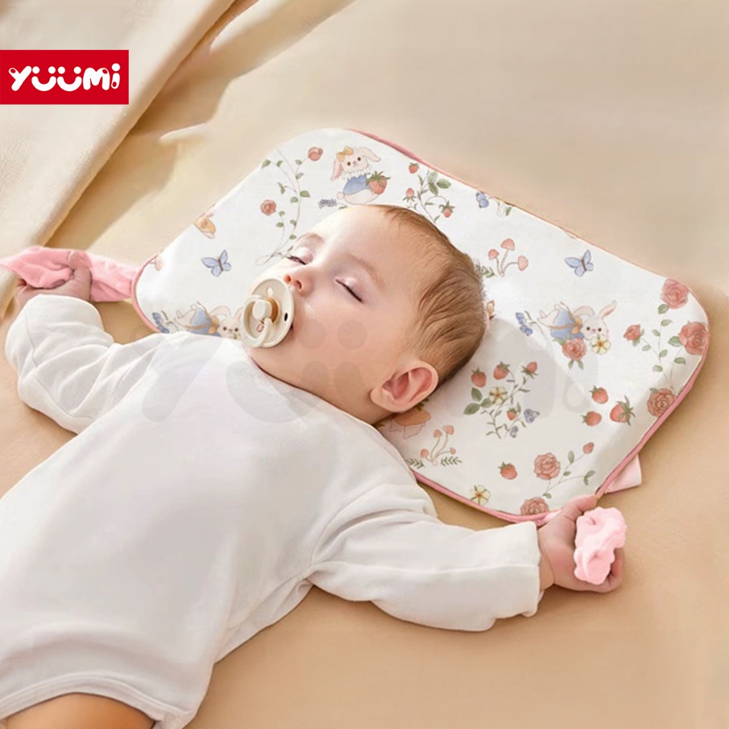 YUUMI หมอนเด็กหัวทุย เมมโมรี่โฟม รองรับสรีระศีรษะเด็ก ป้องกันอาการปวดหัว (40*24cm) 0-6 ปี