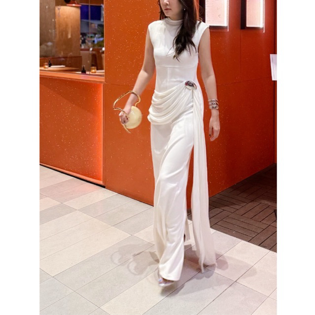 ZTN0115 Vela Drape Maxi dress