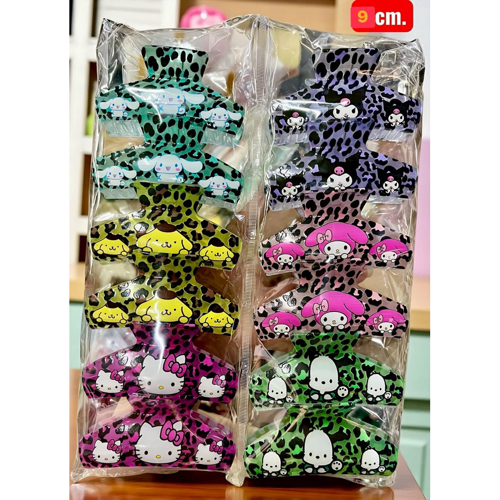 🌷ยกโหล🌷หนีบผมลายพิเศษ ขนาด 9 cm. ราคาส่ง C1623