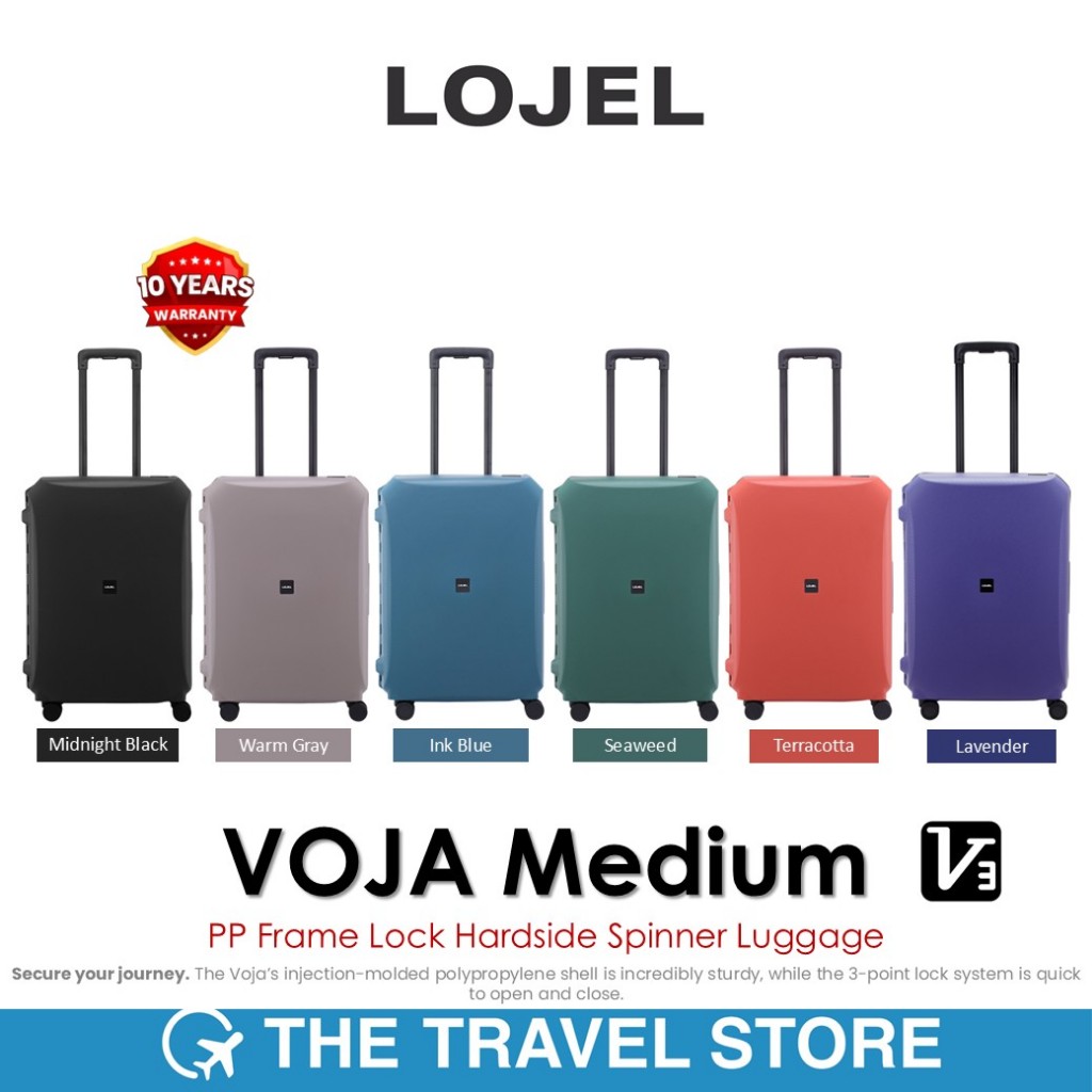 Lojel VOJA Medium PP Frame Lock Hardside Spinner Luggage 26" กระเป๋าเดินทาง รับประกัน 10 ปี*