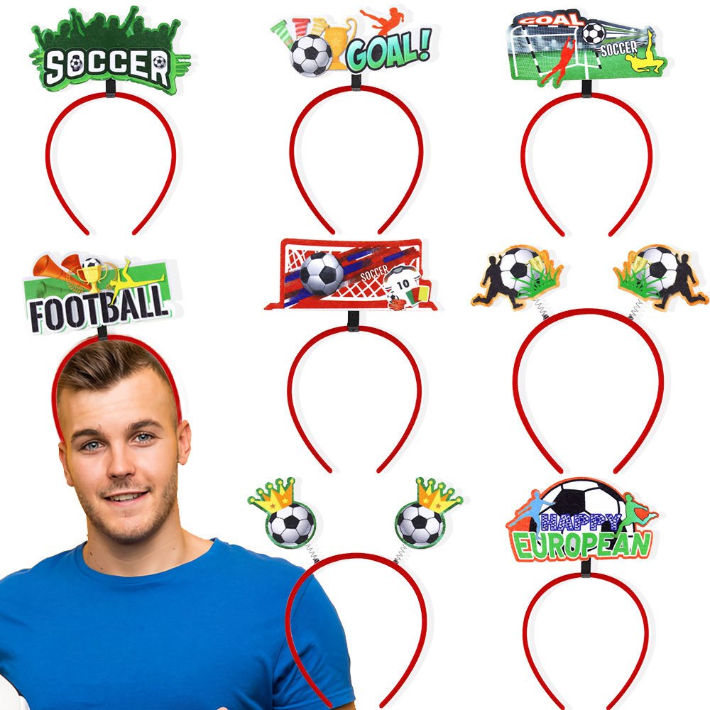 ที่คาดผม ฟุตบอล เชียร์ บอลโลก พรอพ เชียร์บอล Football Tournament World's Cup Cheer Headband Soccer Hairband Party Prop