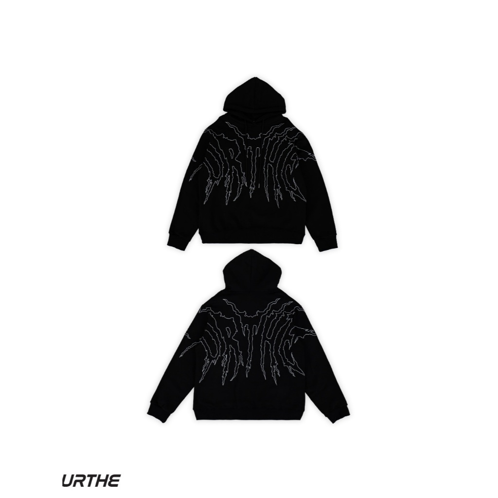 URTHE - เสื้อฮู้ดดี้ เสื้อกันหนาว Oversize รุ่น SHARK PUNK