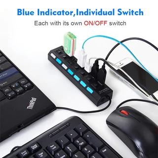 USB HUB 3.0/2.0 Hub 4 Port/7Port ตัวเพิ่มช่อง สายยาว 50cm ต่อเมาส์/คีบอร์ด/card reader