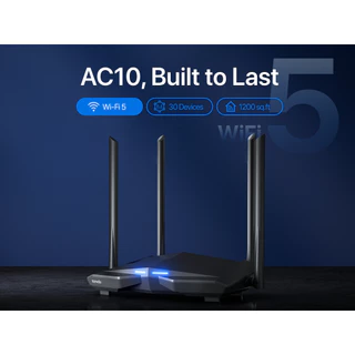Tenda AC10 เราเตอร์ AC1200 ดูอัลแบนด์ กิกะบิต ไวไฟ รองรับโหมด AP [ไม่รองรับซิมการ์ด]
