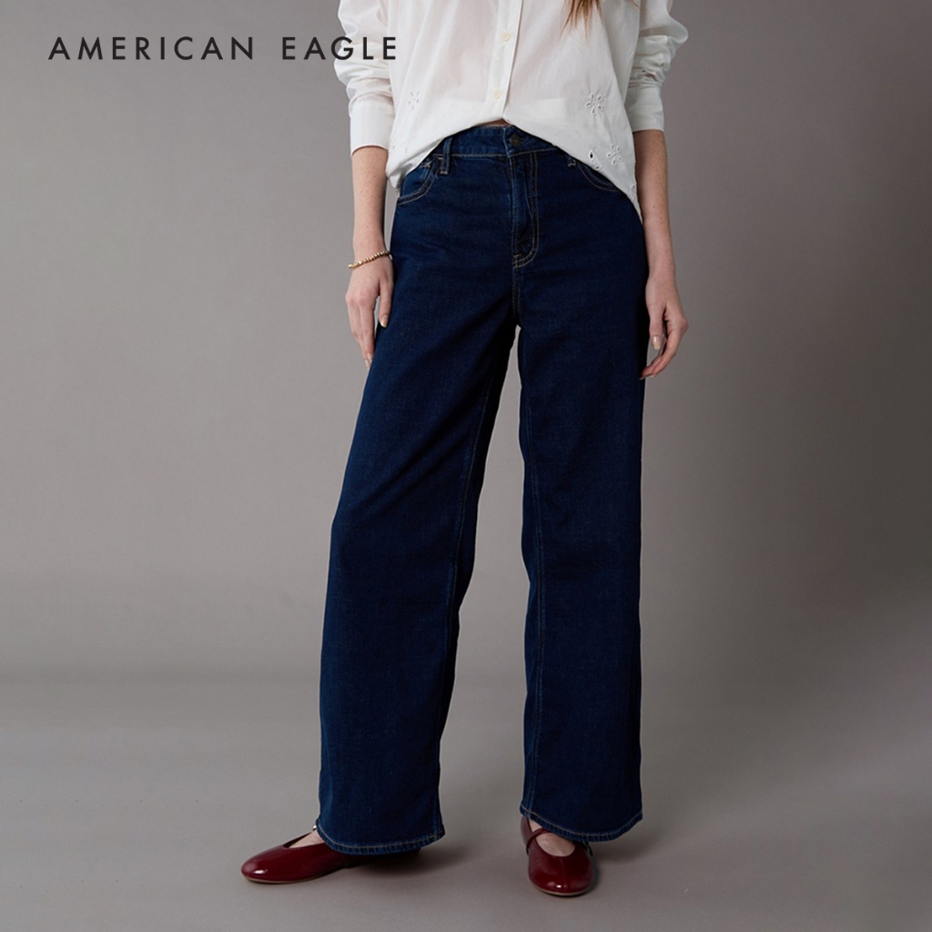 American Eagle Dreamy Stretch Super High-Waisted Baggy Wide-Leg Jean กางเกง ยีนส์ ผู้หญิง แบ็กกี้ (WBG 043-5755-534)