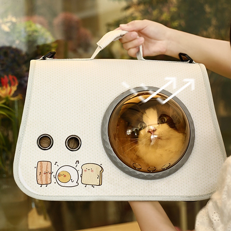 กระเป๋าใส่สัตว์เลี้ยง Pet Bag กระเป๋าแมว เป้สัตว์เลี้ยงกระเป๋า ใบใหญ่มาก พับเก็บได้ ระบายอากาศได้ เป้แมว สุนัข รูปที่ 7