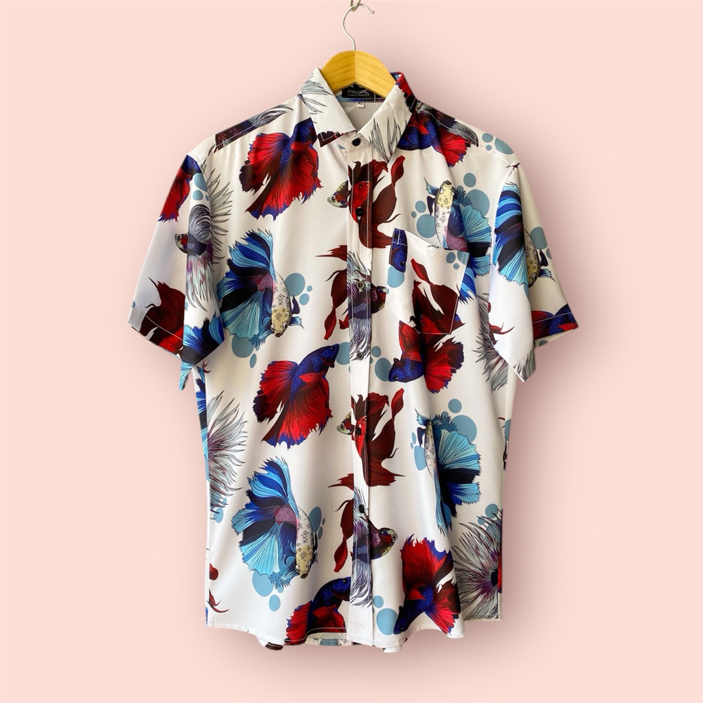 เสื้อเชิ้ตผู้ชาย ลายปลากัด