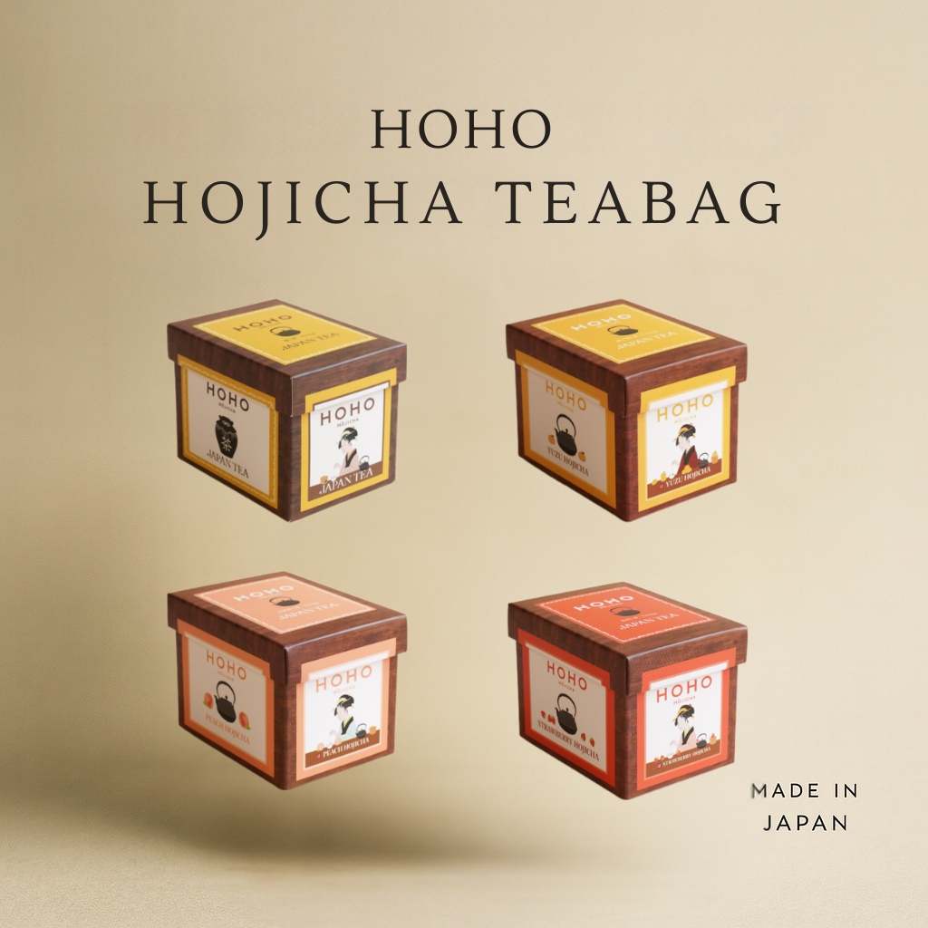 HOHO Hojicha UJI Hojicha Teabag Normal/Yuzu/White peach/Strawberry 3g Tea bag × 6【Direct from Japan】
