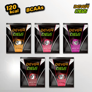 DEVER energy chews เยลลี่ให้พลังงาน กรดอะมิโน BCAA เกลือแร่ สำหรับนักกีฬา นักวิ่ง > 30 g 1 ซอง