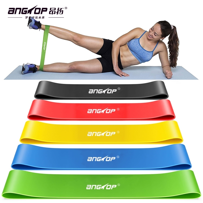 ANGTOP ยางยืดโยคะ resistance band 5 ระดับความต้านทาน Fitness Elastic Band ออกกําลังขา exercise band