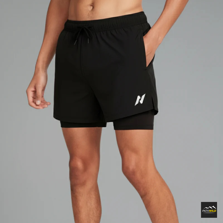 NO OPTION 2-in-1 Running Short กางเกงวิ่ง ผ้าแห้งเร็ว ระบายเหงื่อ ยืดหยุ่น 4ทิศทาง พร้อมซับในรัดกระชับป้องกันการเสียดสี