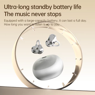 หูฟังบลูทูธไร้สายแบบหนีบหู J70 Ear-clip Design บลูทูธล่าสุด 6.0 เบสหนักแน่น ลดเสียง ดีเลย์ต่ำ เหมาะสําหรับ ไอโฟน Android