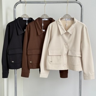 SISSY : เสื้อ Jacket แขนยาว (S-XXL) คอปกแหลม กระดุมใช้งานได้…