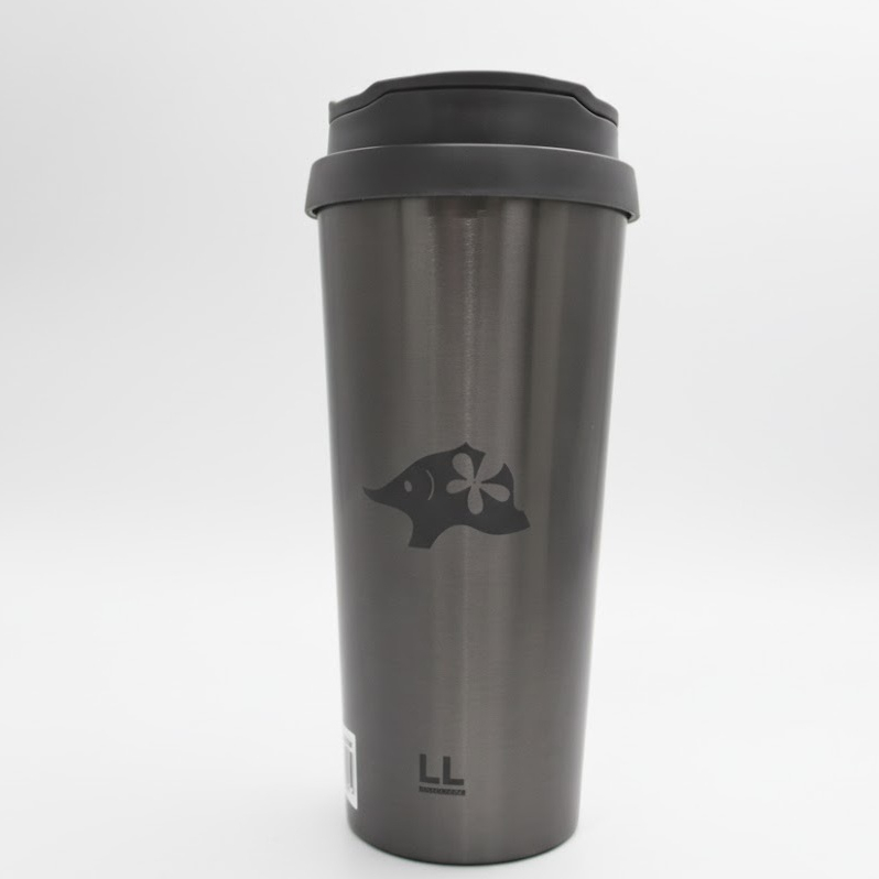 Punthai x Locknlock Clip tumbler 540 มล. สีเทาเข้มเเละสีขาว