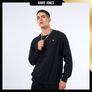 DAVIE JONES เสื้อสเวตเตอร์ Logo Regular Fit Sweater SW0084 ส…