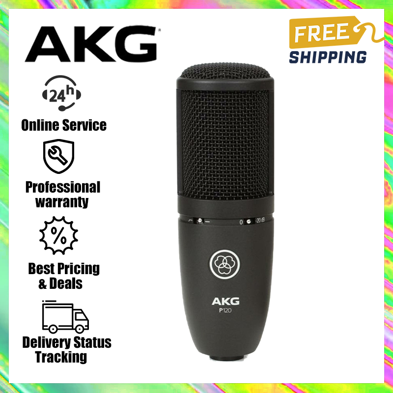Akg P120 ไมโครโฟนคอนเดนเซอร์ไดอะแฟรมขนาด 2/3 นิ้วสําหรับเสียงร้องและเครื่องมือที่ชัดเจน