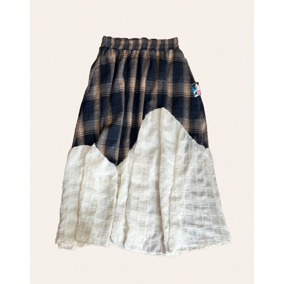 Super.5 - กระโปรง Nara Skirt (สี Dusty Blue Lace)