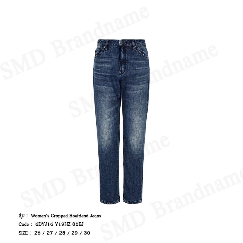 Armani Exchange กางเกงยีนส์ผู้หญิง รุ่น Women's Cropped Boyfriend Jeans Code: 6DYJ16 Y19HZ 05EJ