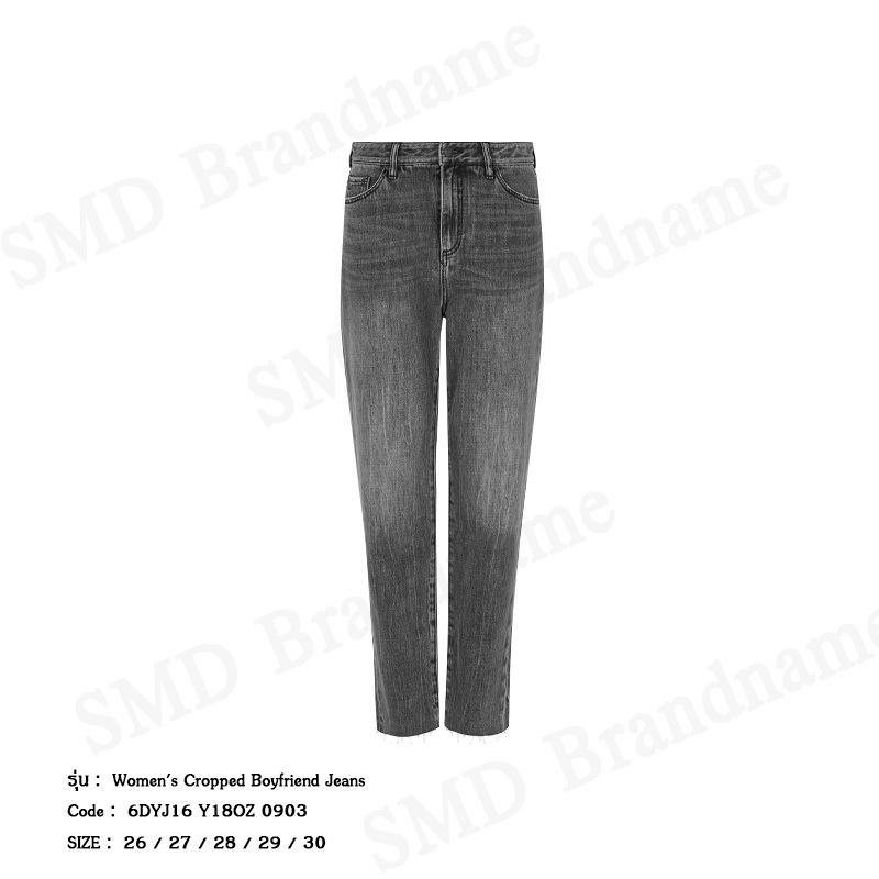 Armani Exchange กางเกงยีนส์ผู้หญิง รุ่น A/X Women's Cropped Boyfriend Jeans Code: 6DYJ16 Y18OZ 0903