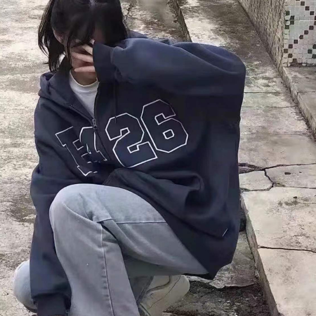 KKS⭐️พร้อมส่ง⭐️เสื้อกันหนาว เสื้อฮู้ด แขนยาว 2025สินค้ามาใหม่ เกาหลี ใส่สบายๆ หลวม - รูปที่ 2