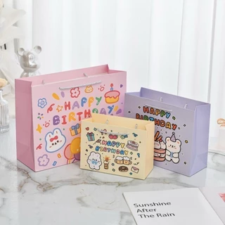 ถุงของขวัญ ถุงวันเกิด Happy Birthday สีเหลือง พร้อมส่ง (BD 03)