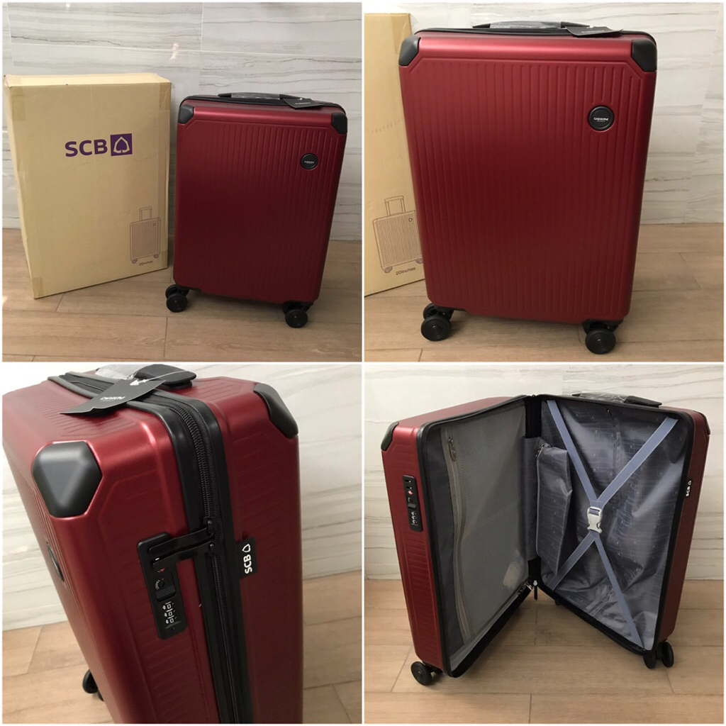 กระเป๋าเดินทาง กระเป๋าเดินทางล้อลาก แบรนด์ CAGGIONI x SCB ของแท้ ขนาด 20 นิ้ว ของใหม่ มือ 1 เป็นแบบ 