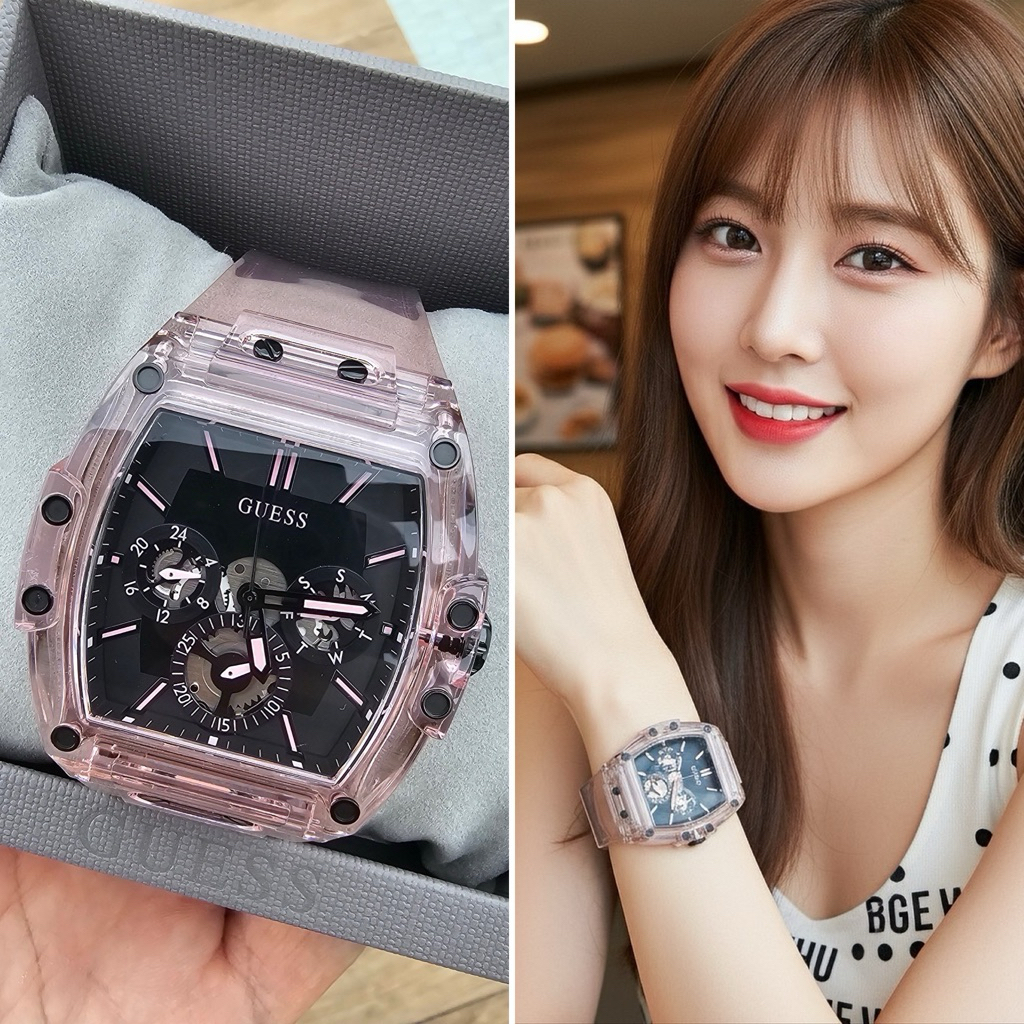 👑ผ่อน0%👑  นาฬิกาข้อมือ ชมพูใส ✨  PHOENIX GW0203G1