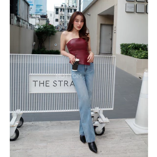 MOTTOM - INDY Mid Rise Straight Leg Jeans | INDY กางเกงยีนส์ขากระบอกเอวเล็ก