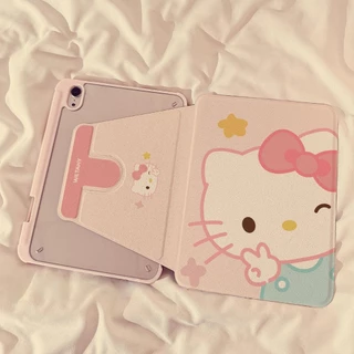 🚚พร้อมส่ง🚚เคส Samsung Galaxy Tab S9 FE S10+ S10 FE S8 Hellokitty มีที่ใส่ปากกา A9 S9 FE+ A9 S9 S7 FE