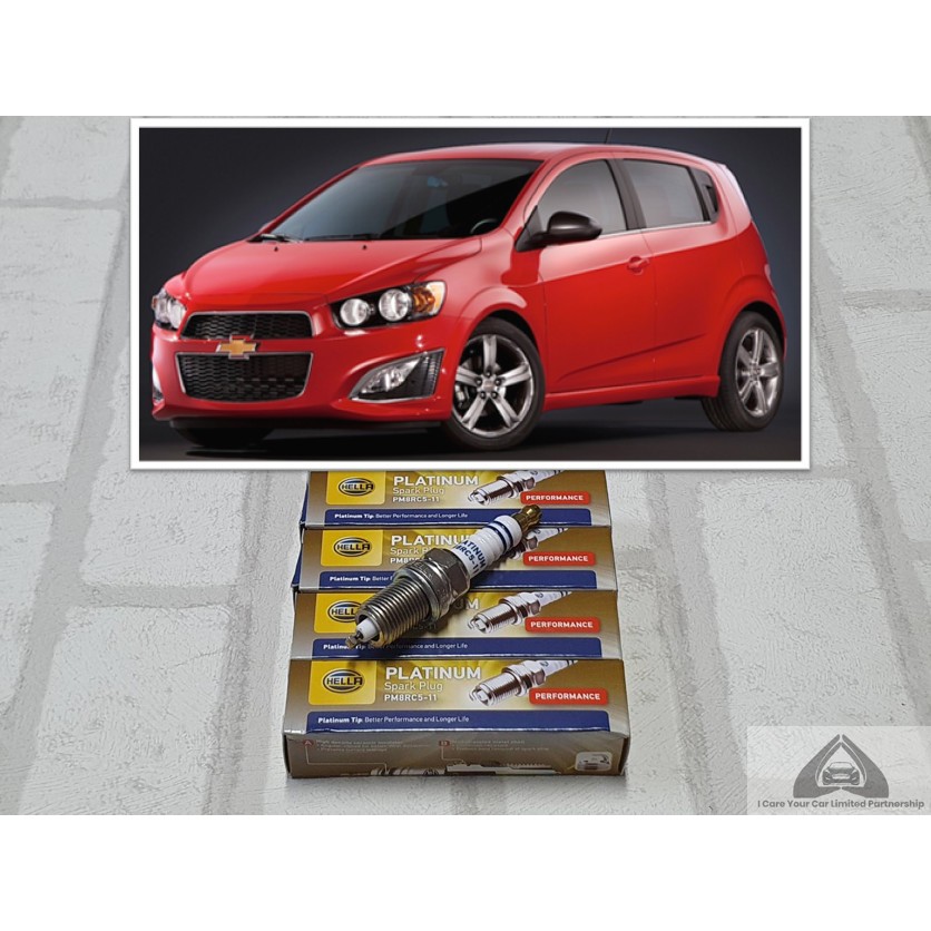 หัวเทียน แพลทตินัม เชฟโรเลต โซนิค  Chevrolet Sonic T300 (2011 - 2015)  จำนวน 4 หัว ระยะใช้งาน 60000 กม : Hella PM8RC5-11