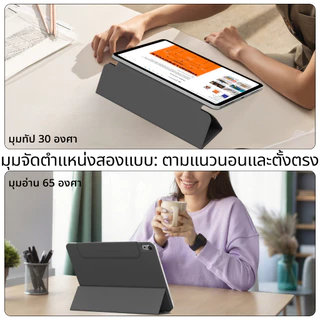 GKABXY เคสไอแพด แม่เหล็ก สำหรับ Gen 10/11 Air 11/13นิ้ว รุ่น 4/5 / ชิป M2/M3/M4 Pro รุ่น 4-6 เคส iPad พับได้หลายแบบ