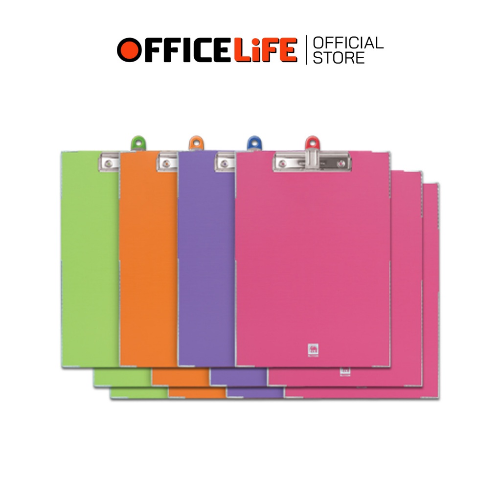 Elephant (ตราช้าง) คลิปบอร์ด กระดาน รุ่น 1111A  /  1111F ขนาด A4 มีปก ( 12 เล่ม / สุ่มสี )