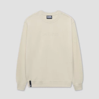 DAVIE JONES [BE FEARLESS] เสื้อสเวตเตอร์ผู้ชาย Logo Regular Fit Sweater สีส้ม ดำ เขียว ครีม SW0079