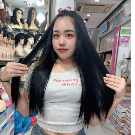 วิกผมวิกครึ่งหัว ฮาฟวิกตรงยาวร หัสB0570 รูปที่ 3