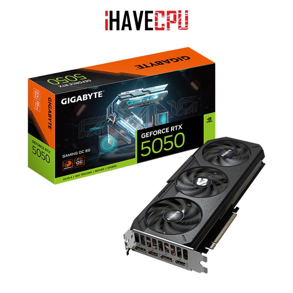 iHAVECPU VGA(การ์ดจอ) GIGABYTE GEFORCE RTX 5050 GAMING OC 8G - 8GB GDDR6 (GV-N5050GAMING OC-8GD)