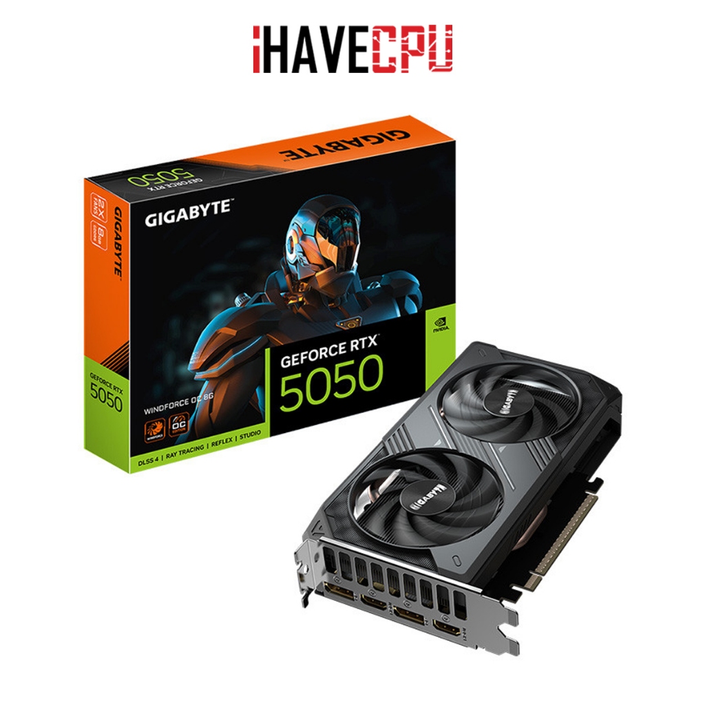 การ์ดจอ (vga) iHAVECPU GIGABYTE GEFORCE RTX 5050 WINDFORCE OC 8G - 8GB GDDR6 (GV-N5050WF2OC-8GD)