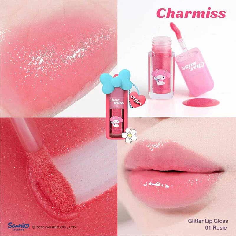 CHARMISS BLOOMING HEART GLITTER LIP GLOSS ออริจินัล กลอสฉ่ำวิ้ง ✨️ ผสมกลิเตอร์เพิ่มประกายถึง 2 เท่า - รูปที่ 2