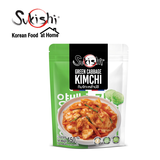 ซูกิชิ กิมจิกะหล่ำปลี 150 กรัม Green Cabbage Kimchi (Sukishi Brand)